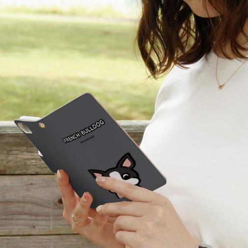【手帳型】【ワカボンド】WAKAMAKAシリーズ フレンチブルドッグのフレブルルン