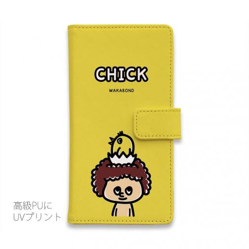 【手帳型】【ワカボンド】WAKAMAKAシリーズ アフロくんとヒヨコ