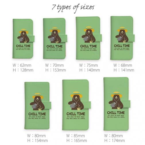 【手帳型】クマさんのチルタイム_カラフル(wakat)