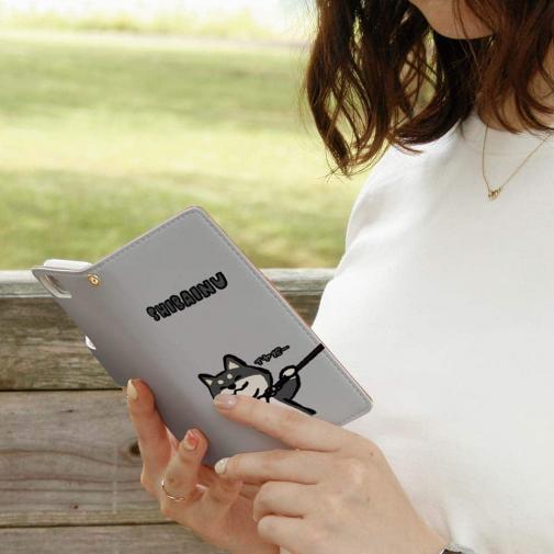 【手帳型】柴犬のイヤだー_黒柴(wakat)