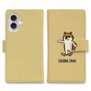 【手帳型】【ワカボンド】WAKAMAKAシリーズ 柴犬スケボー_赤柴