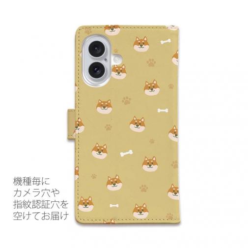 【手帳型】柴犬いっぱい_赤柴(wakat)