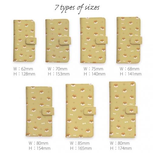 【手帳型】柴犬いっぱい_赤柴(wakat)