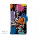 【手帳型】【釣りざんまい】エギに釣られるアオリイカ_ビビッドカラー