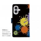 【手帳型】【釣りざんまい】エギに釣られるアオリイカ_ビビッドカラー