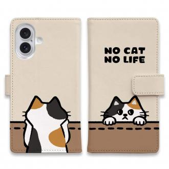 【手帳型】何か気になる三毛猫(wakat)