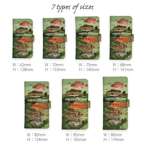 【手帳型】【FISH MAN】ハードロックフィッシュゲーム グリーン