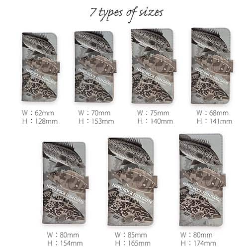 【手帳型】【FISH MAN】ハードロックフィッシュゲーム グレー