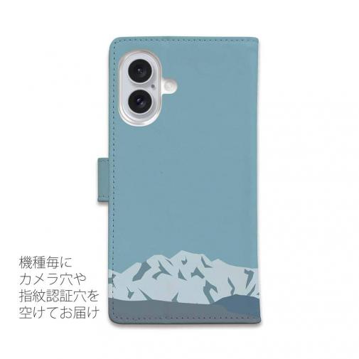 【手帳型】【FISH MAN】山シリーズ「雷鳥／冬のオス　雪山飛翔」