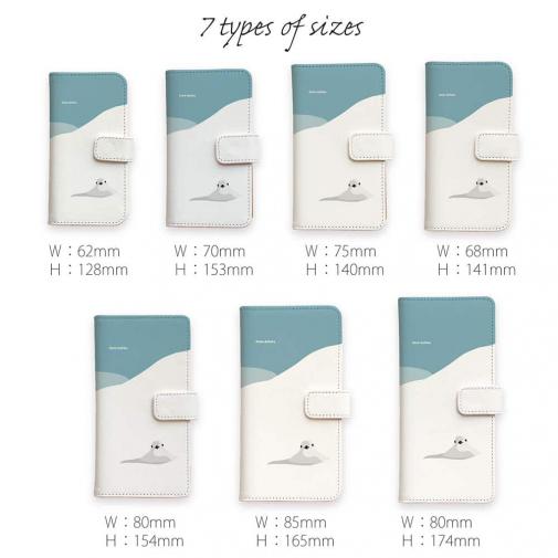 【手帳型】【FISH MAN】山シリーズ「雷鳥／冬のメス　雪大福」