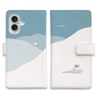 【手帳型】【FISH MAN】山シリーズ「雷鳥／冬のメス　雪大福」