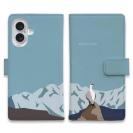 【手帳型】【FISH MAN】山シリーズ「雷鳥／冬のオス　遠き雪山」