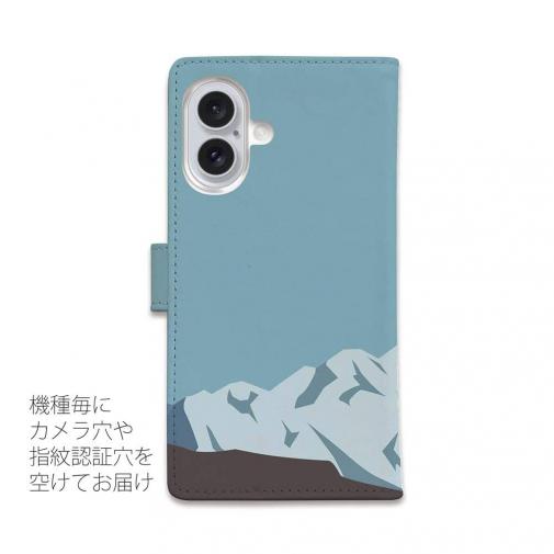 【手帳型】【FISH MAN】山シリーズ「雷鳥／冬のオス　遠き雪山」