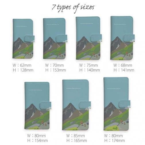 【手帳型】【FISH MAN】山シリーズ「雷鳥／夏親子」