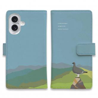 【手帳型】【FISH MAN】山シリーズ「雷鳥／夏のオス・たそがれ」