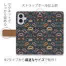 【手帳型】リバティの大花柄風 スモール・スザンナ