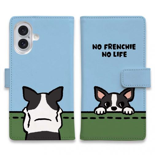 【手帳型】何か気になるフレンチブルドッグ(wakat)