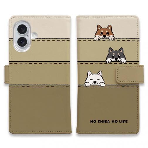 【手帳型】柴犬たちのひょっこり顔出し_くっきりバージョン(wakat)