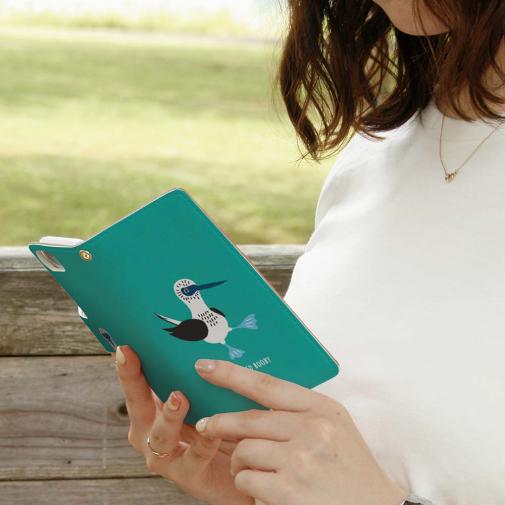 【手帳型】ポップなアオアシカツオドリ(wakat)