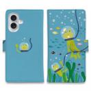 【手帳型】水中散歩するカエルくん_カラフル(wakat)