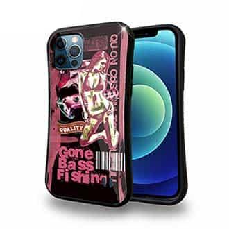 【S-LINE】Gone Bass Fishing ローライダーポスター風　ライトレッド