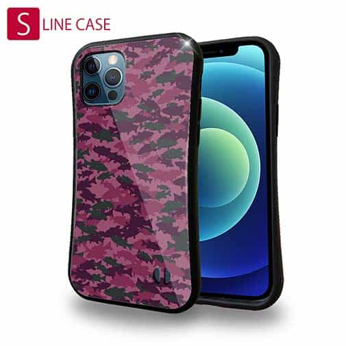 【S-LINE】ブラックバス　迷彩柄　レッドカラー