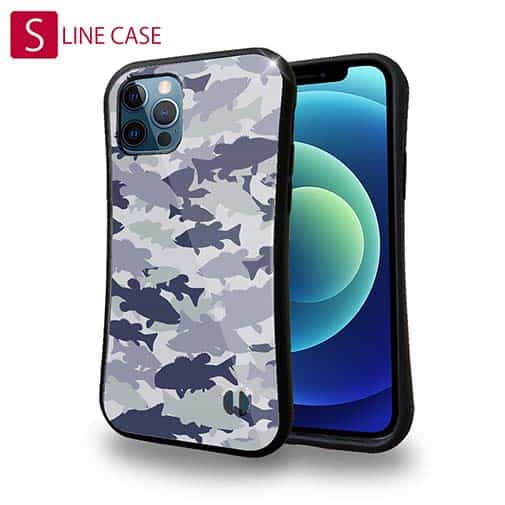 【S-LINE】ブラックバス　迷彩大柄　ライトブルー