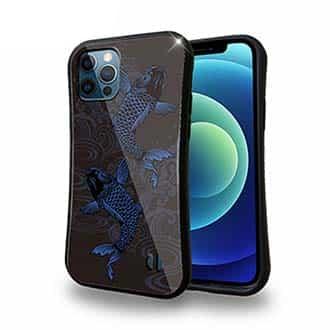 【S-LINE】タトゥー風昇り鯉　ブルー&ブラック