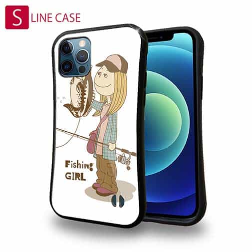 【S-LINE】釣りガール　イラスト　ブラックバス