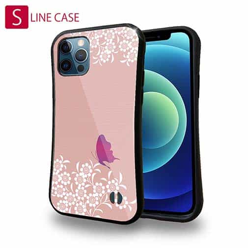 【S-LINE】ピンクの花畑と蝶