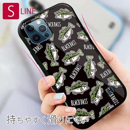【S-LINE】【釣りざんまい】ドット絵のブラックバスがいっぱい_カラフルブラック