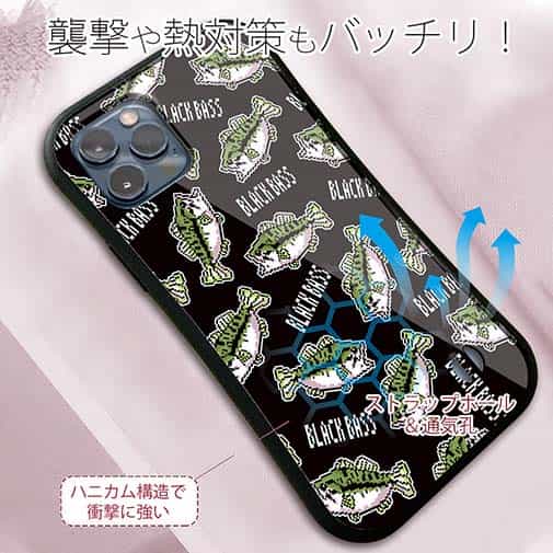 【S-LINE】【釣りざんまい】ドット絵のブラックバスがいっぱい_カラフルブラック