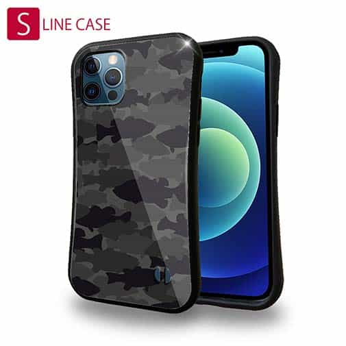 【S-LINE】ブラックバス　迷彩大柄　ビターブラック