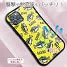 【S-LINE】【釣りざんまい】ドット絵のブラックバスがいっぱい_カラフルイエロー