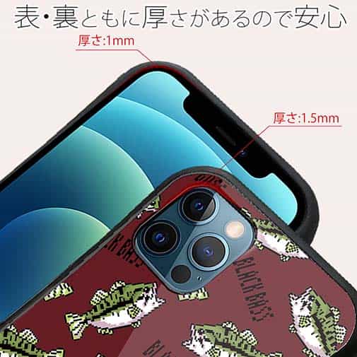 【S-LINE】【釣りざんまい】ドット絵のブラックバスがいっぱい_カラフルレッド