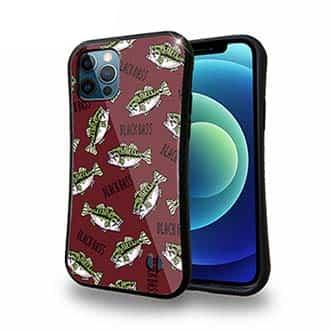 【S-LINE】【釣りざんまい】ドット絵のブラックバスがいっぱい_カラフルレッド