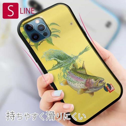 【八百板浩司】【S-LINE】Rainbow & Caddis ニジマスと水面に泳ぎ出たカディス