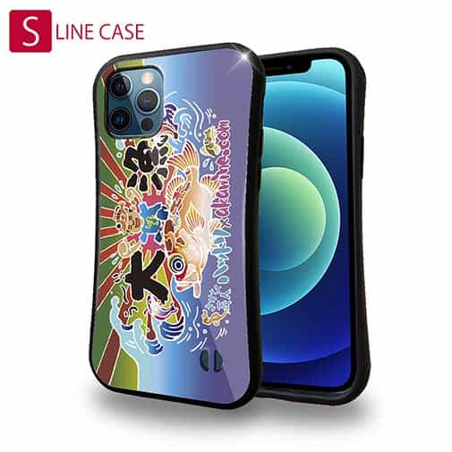 【S-LINE】さかな芸人ハットリ×赤ワイン　大漁旗スマホケース　マアジ