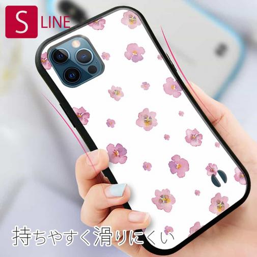 【S-LINE】ピンクの花のシームレスパターン