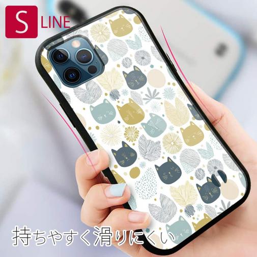 【S-LINE】北欧デザイン 猫と花