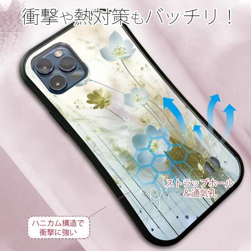 【S-LINE】オイルペイント 青い花