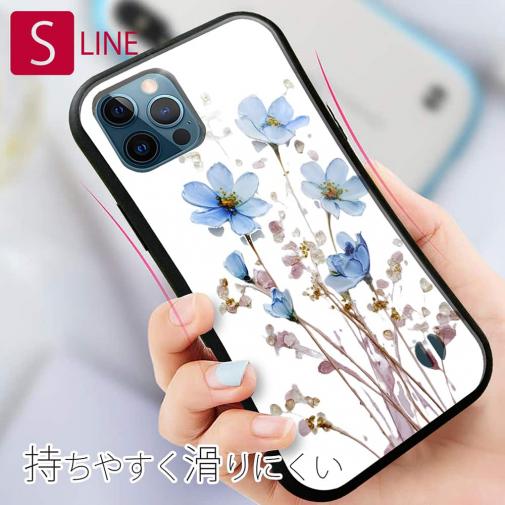 【S-LINE】日本の花画風 ブルー