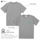 【Tシャツ】3箇所プリント ナチュラルブルー 5.6oz Cotton:100%