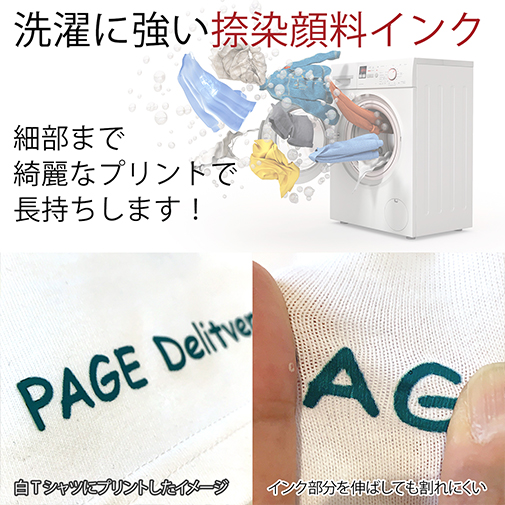 【Tシャツ】3箇所プリント ナチュラルブルー 5.6oz Cotton:100%