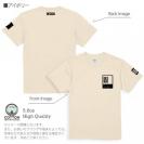 【Tシャツ】3箇所プリント デザインブラック 5.6oz Cotton:100%