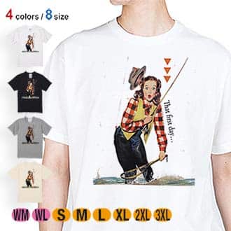 【Tシャツ】フライフィッシング初心者 5.6oz Cotton:100%