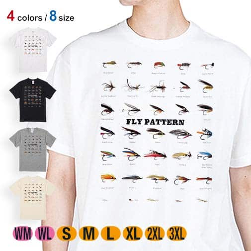 【Tシャツ】フライパターン 5.6oz Cotton:100%