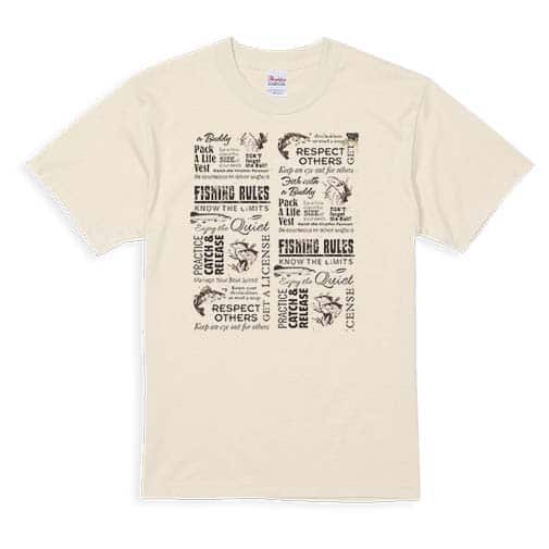 【Tシャツ】FISHING RULES 5.6oz Cotton:100%
