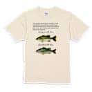【Tシャツ】オオクチバス(ラージマウスバス)とコクチバス(スモールマウスバス) 5.6oz Cotton:100%