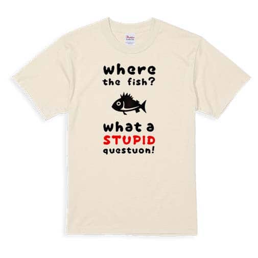 【Tシャツ】魚はどこへ行った? 5.6oz Cotton:100%